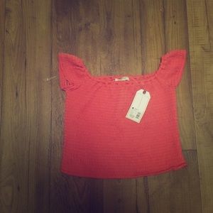 PEACH COLOR CROP TOP
